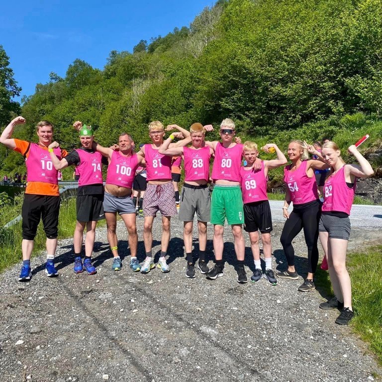 Rétt fyrir hlaupið