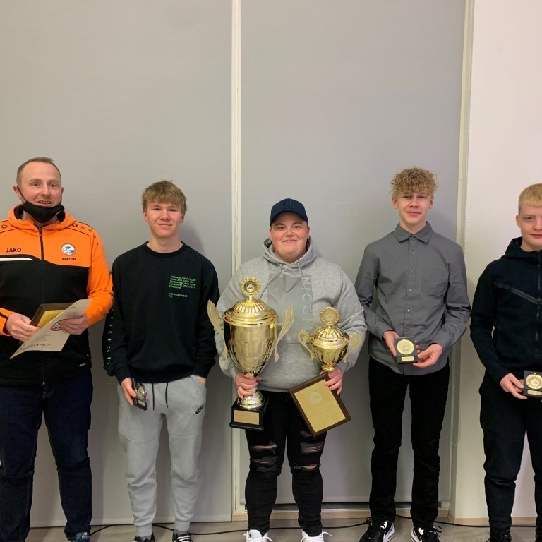 Marteinn Ægisson (veitti viðtöku viðurkenningu fyrir hönd Unnars Ara Hanssonar og UMFÞ), Patrekur Unnarsson, Ellen Lind Ísaksdóttir, Aron Krisjánsson og Mikael Árni Friðriksson