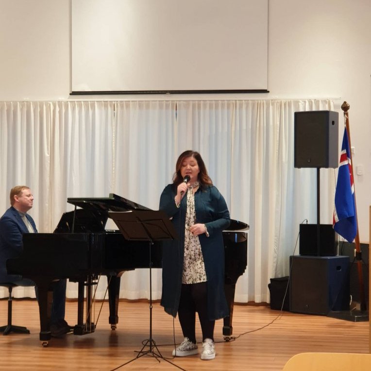 Daníel Arason og Þórdís Sævarsdóttir fluttu nokkur lög
Mynd: Sindri Jens Freysson