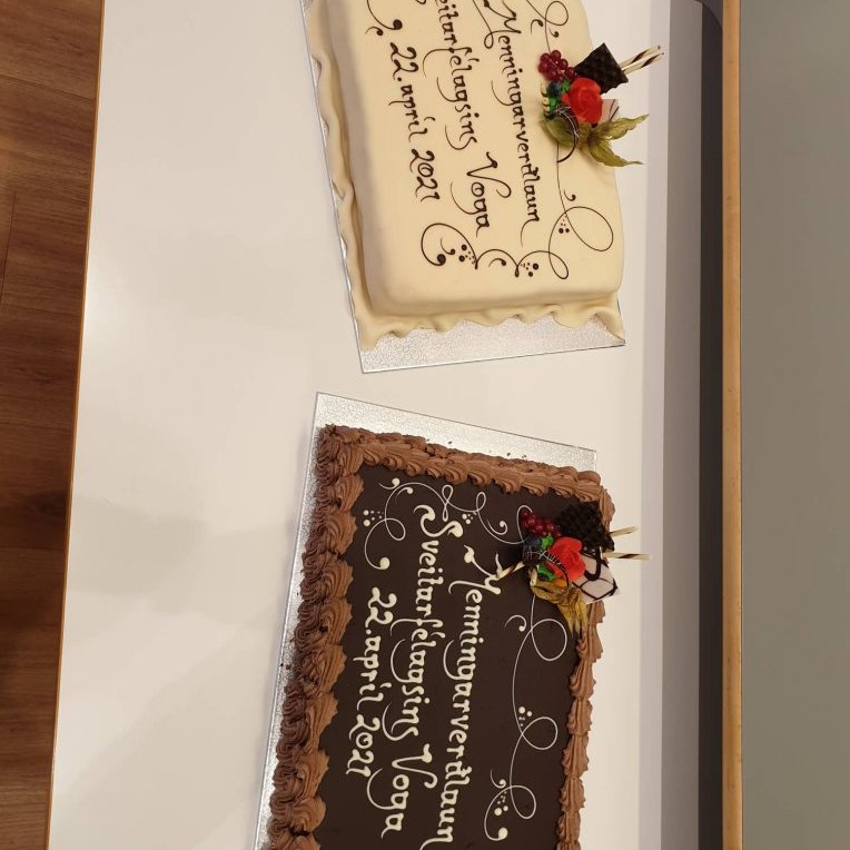 Boðið var upp á kökur og kaffi að athöfn lokinni
Mynd: Sindri Jens Freysson