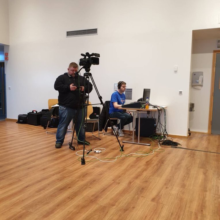 Davíð og Kiddi sem sáu um að streymið tækist, Voga TV klikkar ekki
Mynd: Sindri Jens Freysson