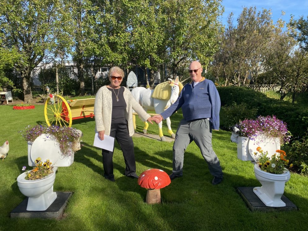 Júlía og Helgi á góðri stund