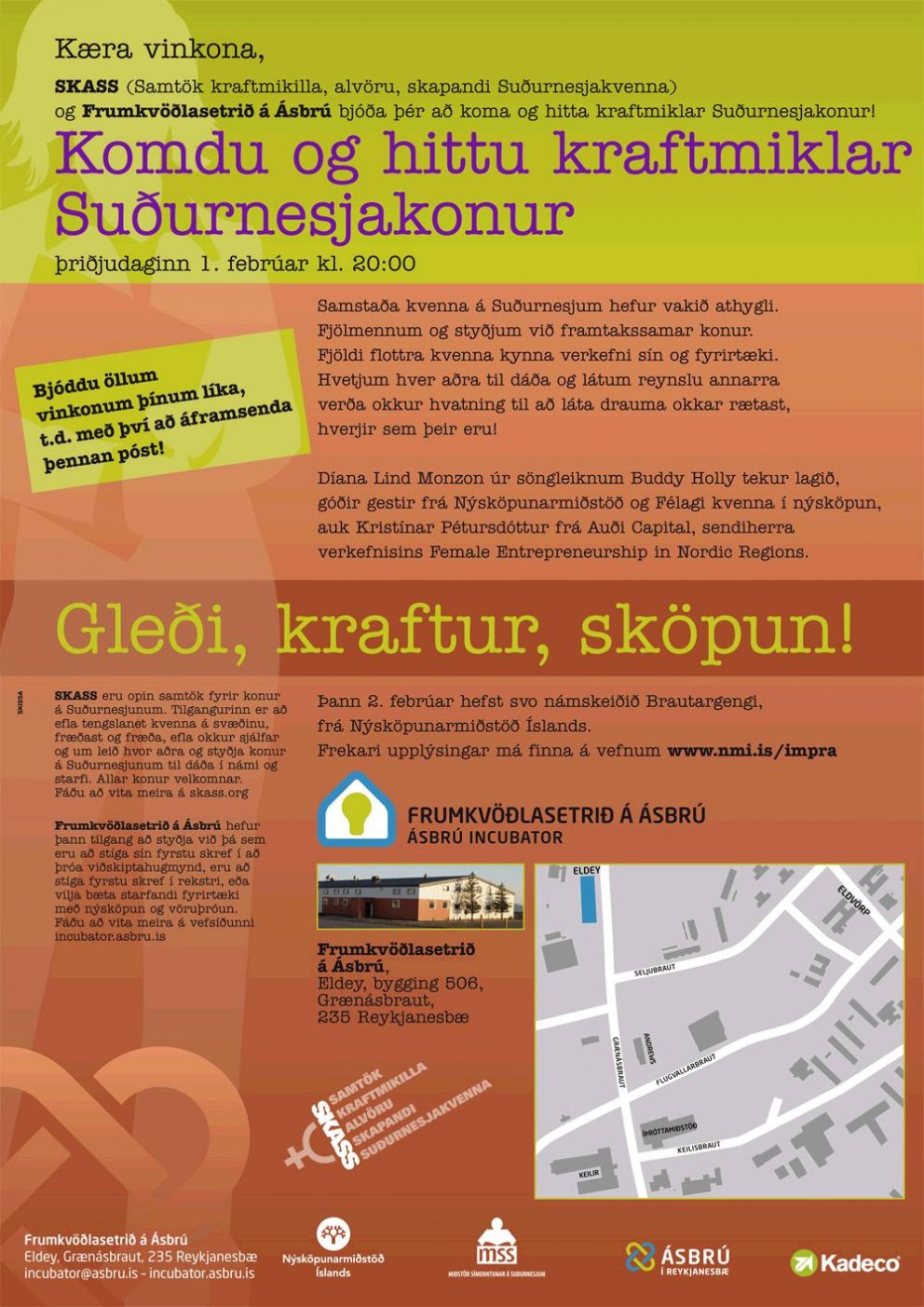 Komdu og hittu kraftmiklar Suðurnesjakonur 1. febrúar