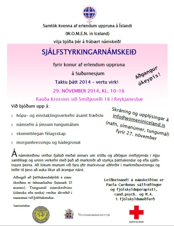 Sjálfstyrkingarnámskeið fyrir konur af erlendum uppruna