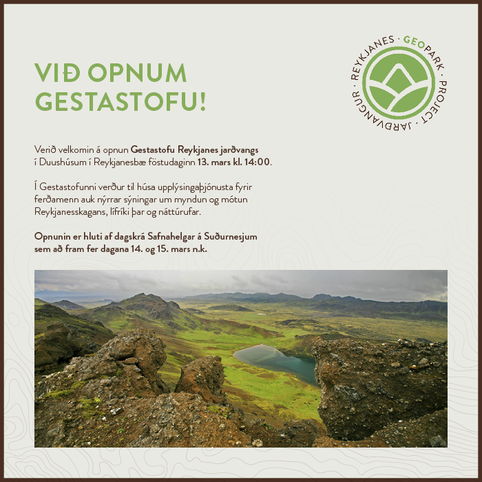 Gestastofa Reykjanes jarðvangs 13. mars