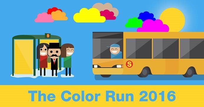 Color Run hlauparar - tilkynning frá Strætó