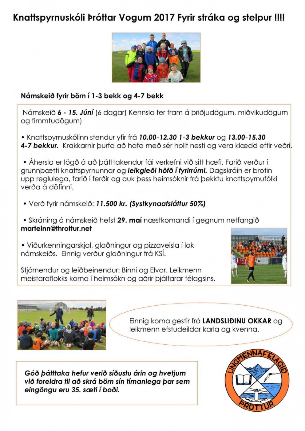 Knattspyrnuskóli Þróttar 2017