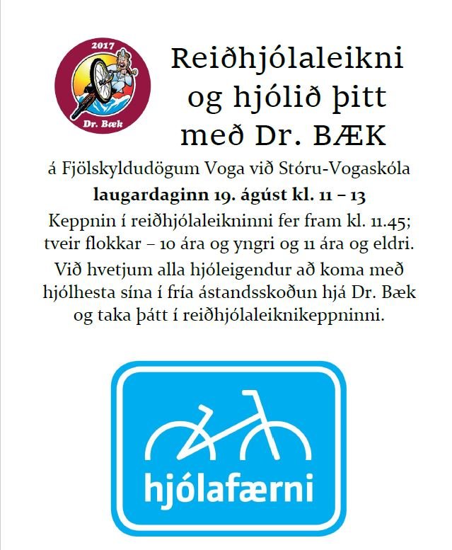 Reiðhjólaleikni og hjólið þitt með Dr. BÆK