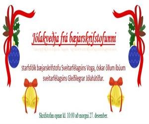 Jólakveðja frá bæjarskrifstofunni
