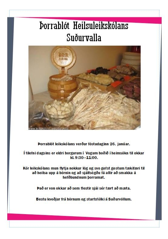 Þorrablót Heilsuleikskólans Suðurvalla