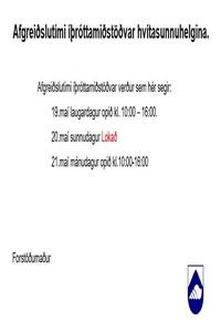 Afgreiðslutími íþróttamiðstöðvar hvítasunnuhelgina.
