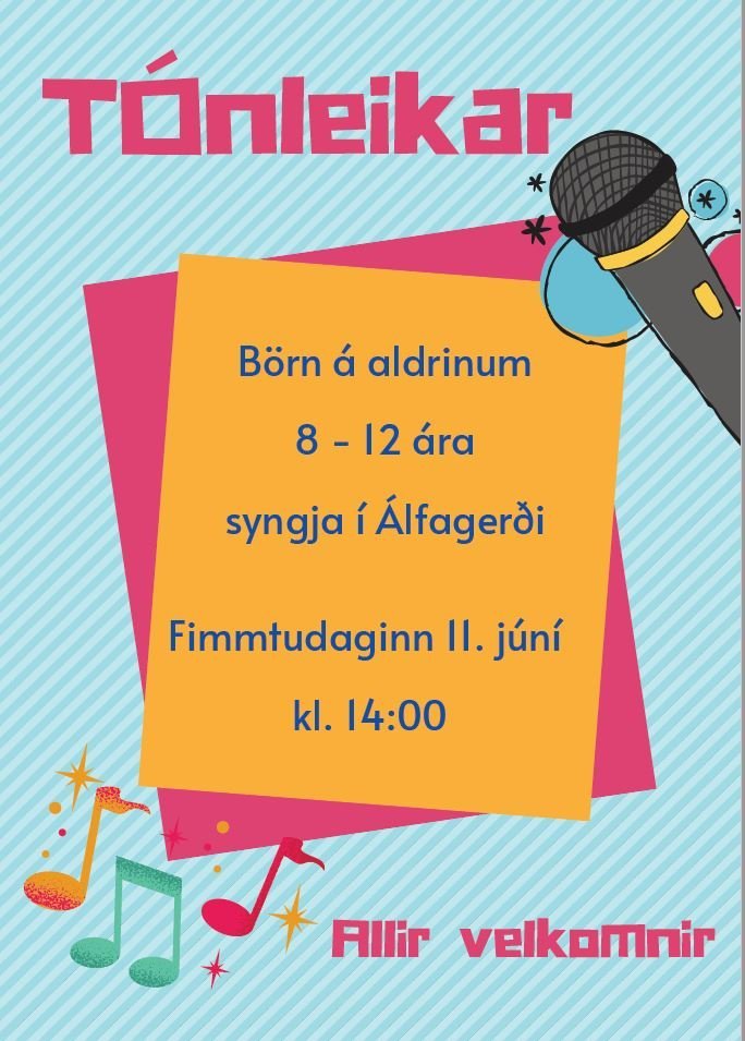 Söngtónleikar í Álfagerði