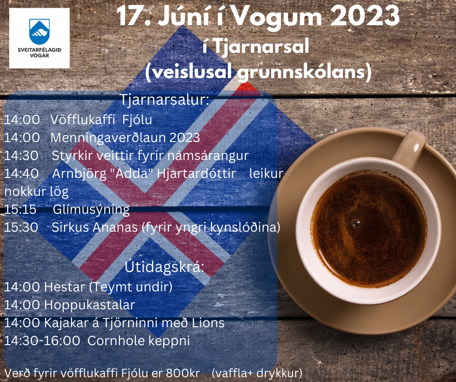 Það verður mikið um að vera í Vogunum á 17. júní.