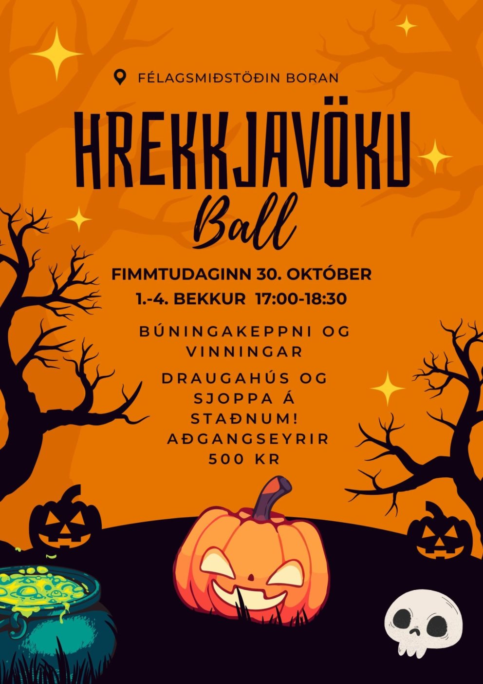 Hrekkjavökuball fyrir 1.-4. bekk