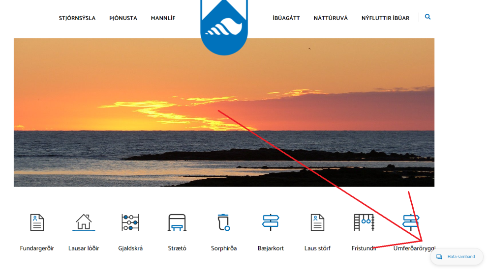 Nýjung á heimasíðu 