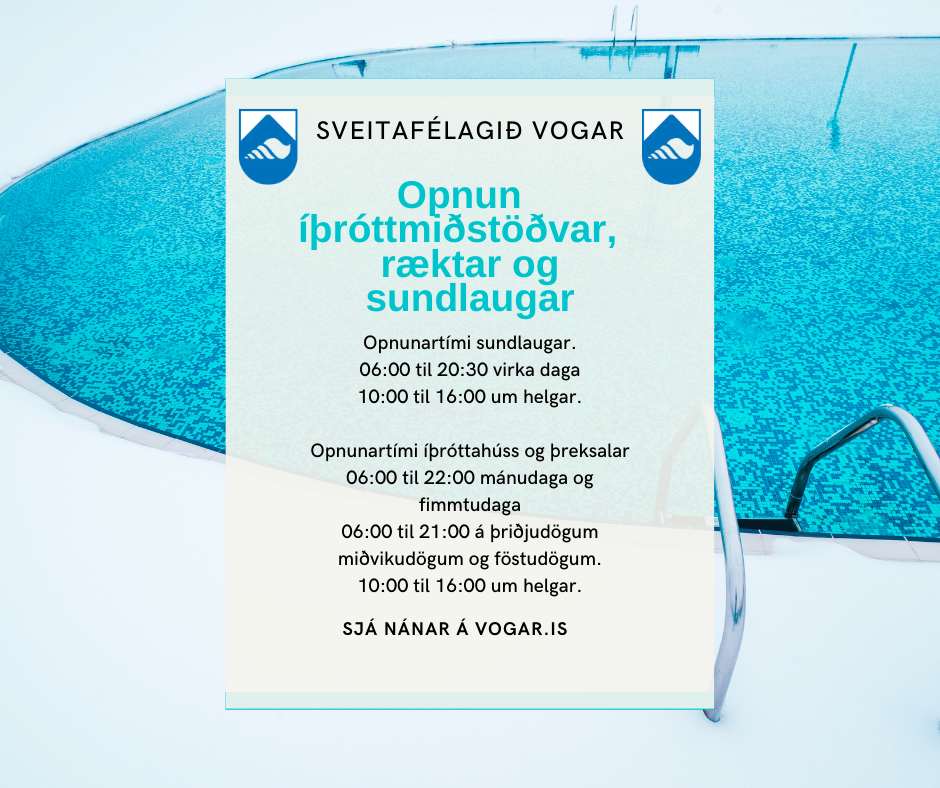 Vetraropnun íþróttamiðstöðvar og sundlaugar tók gildi 23.ágúst.