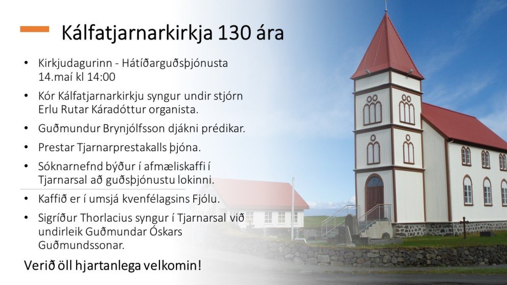 Kálfatjarnarkirkja 130 ára