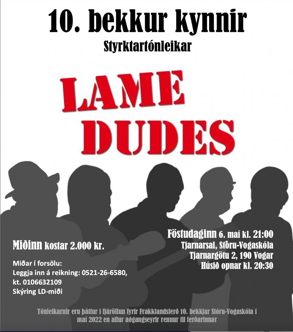 Styrktartónleikar í Stóru-Vogaskóla