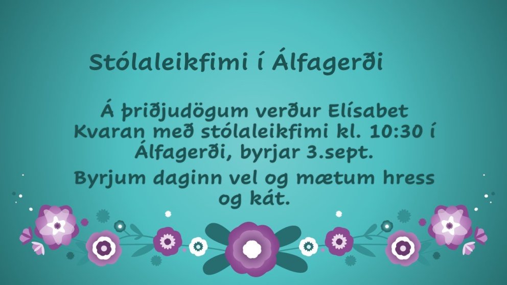 Stólaleikfimi í Álfagerði