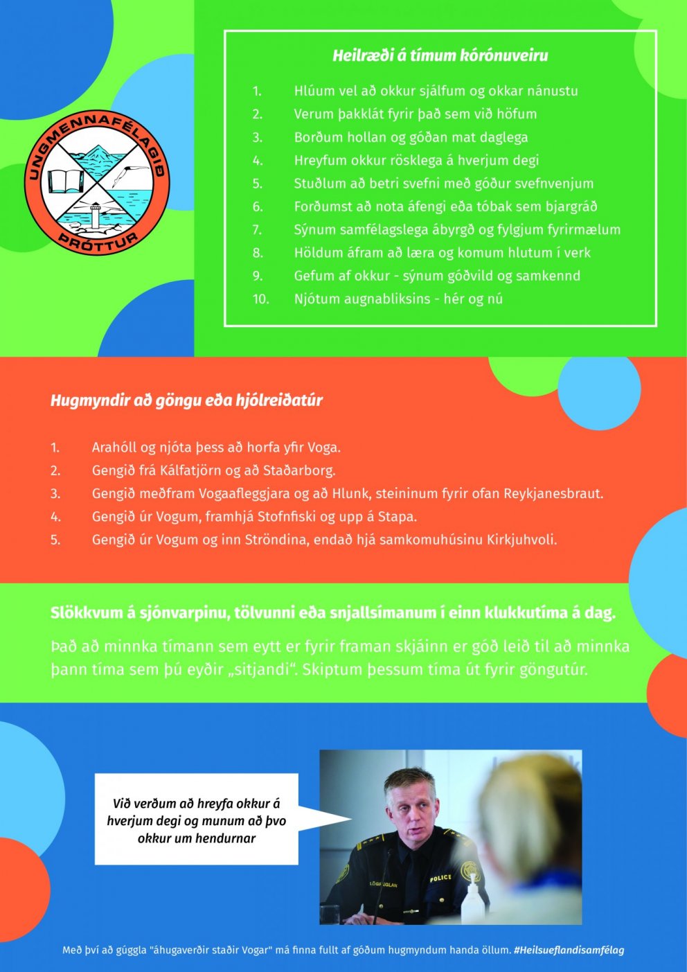 Tíu heilræði og hugmyndir að hreyfingu handa þér og þínum