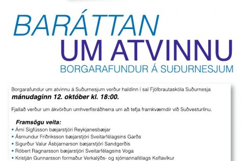 Borgarafundur um atvinnu á Suðurnesjum
