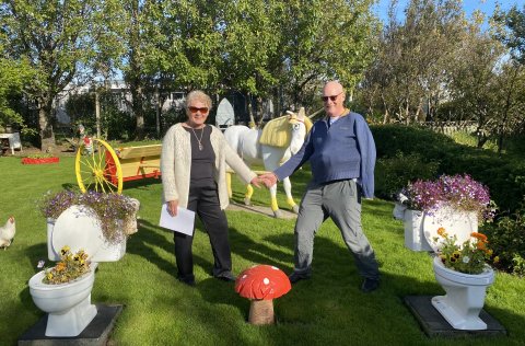 Júlía og Helgi á góðri stund