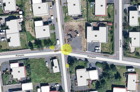 Framkvæmdir við gatnamót Vogagerðis og Ægisgötu