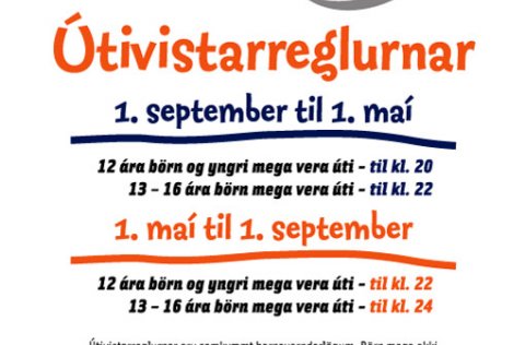 Breyttur útivistartími 1. september
