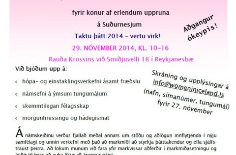 Sjálfstyrkingarnámskeið fyrir konur af erlendum uppruna
