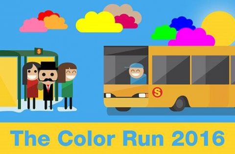 Color Run hlauparar - tilkynning frá Strætó