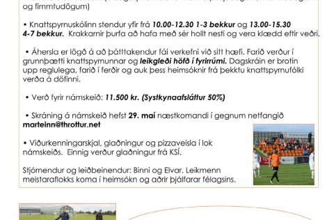 Knattspyrnuskóli Þróttar 2017