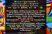 Menningarhátíð verður þann 19. Apríl