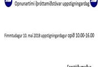 Opnunartími íþróttamiðstövar uppstigningardag.