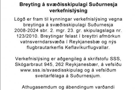Svæðisskipulag Suðurnesja. Auglýsing