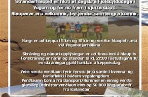Strandahlaupið verður á Laugardaginn 11 ágúst kl 10.00