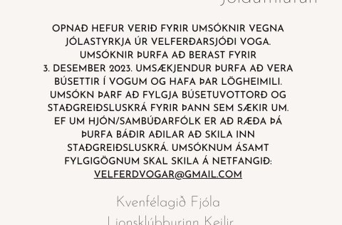 Velferðarsjóður Voga - Jólaúthlutun