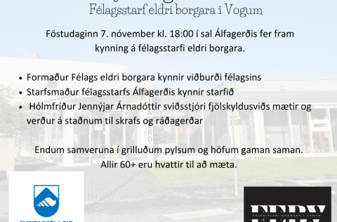 Kynningarfundur félagsstarfs eldri borgara í Vogum