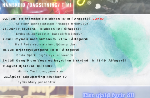 Sjö frábær námskeið fyrir alla í boði FEBV (Félag eldri borgara í Vogum)