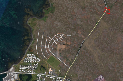 staðsetning viðburðar (rauður kross).