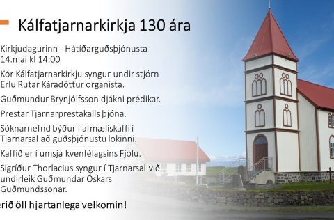 Kálfatjarnarkirkja 130 ára