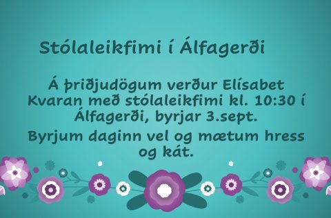 Stólaleikfimi í Álfagerði