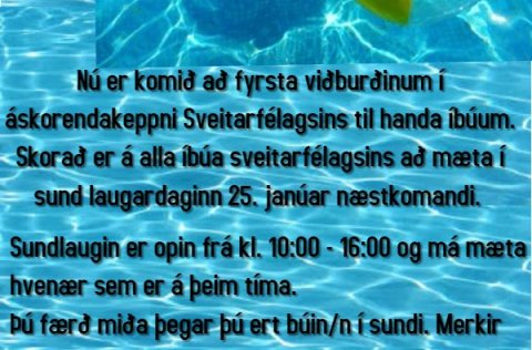 Gerum þetta saman - komdu í sund. Það er ókeypis.