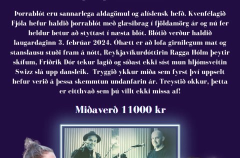 Þorrablót Kvenfélagsins Fjólu 3. febrúar 2024